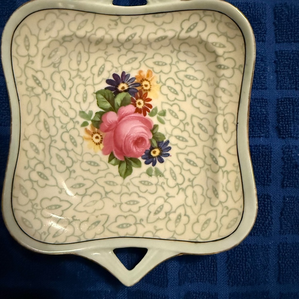 Reinhold Schlegelmilch Square Cream Color Ceramic Dish with Two Handles